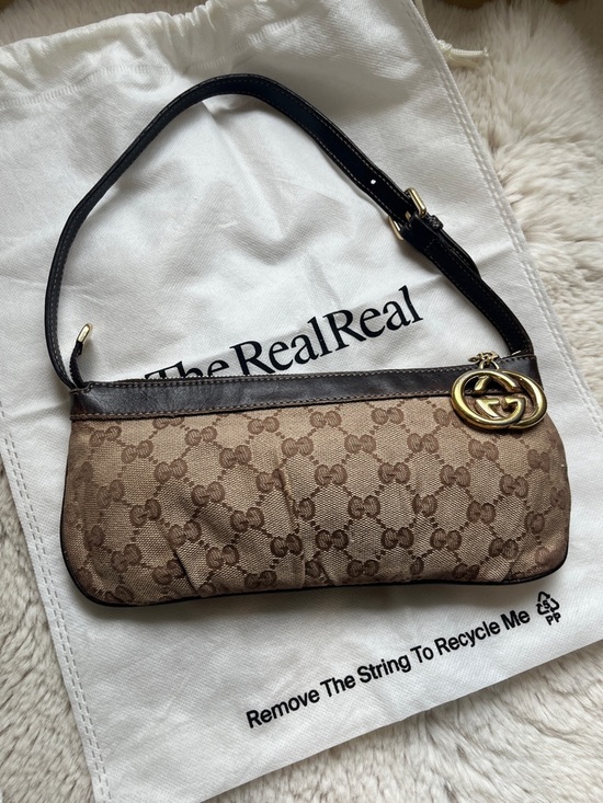 Gucci Handbags - GUCCI Interlocking G Pochette GG Canvas Shoulder Bag